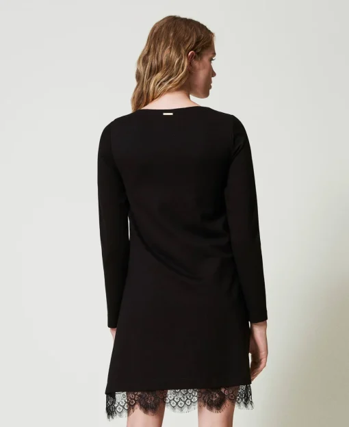 Abito Corto Con Pizzo