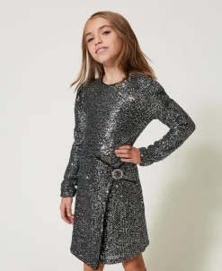 Abito Corto In Full Paillettes