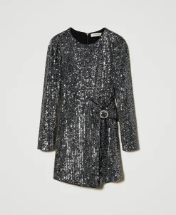 Abito Corto In Full Paillettes