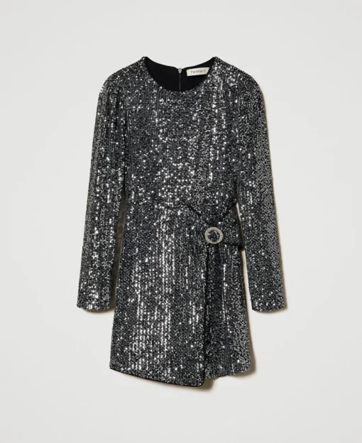 Abito Corto In Full Paillettes