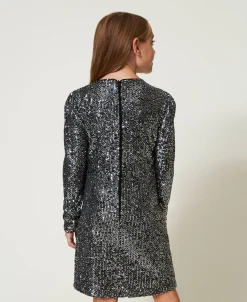 Abito Corto In Full Paillettes
