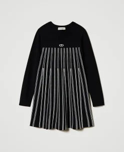 Abito Corto In Maglia A Righe Flexage