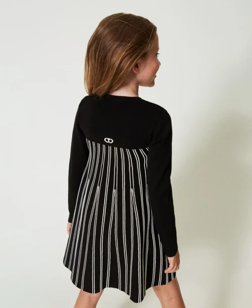 Abito Corto In Maglia A Righe Flexage