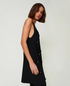 Abito Corto In Maglia Con Borchie