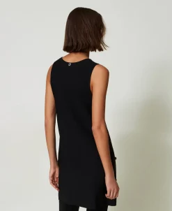 Abito Corto In Maglia Con Borchie