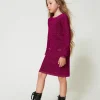 Abito Corto In Maglia Jacquard Con Oval T