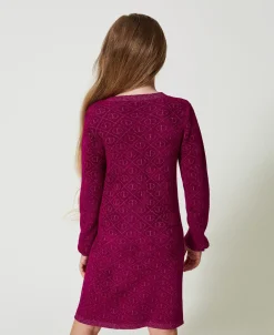 Abito Corto In Maglia Jacquard Con Oval T