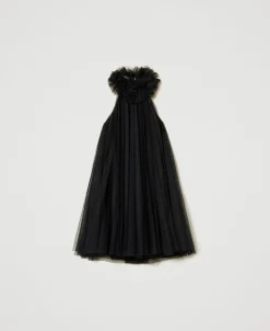 Abito Corto In Tulle Plissé