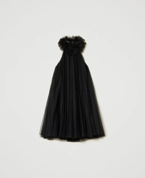 Abito Corto In Tulle Plissé