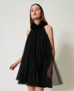 Abito Corto In Tulle Plissé