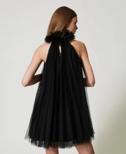 Abito Corto In Tulle Plissé