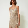 Abito Corto MYFO Con Frange Di Paillettes