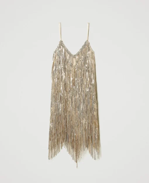Abito Corto MYFO Con Frange Di Paillettes