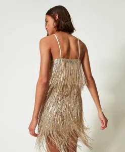 Abito Corto MYFO Con Frange Di Paillettes
