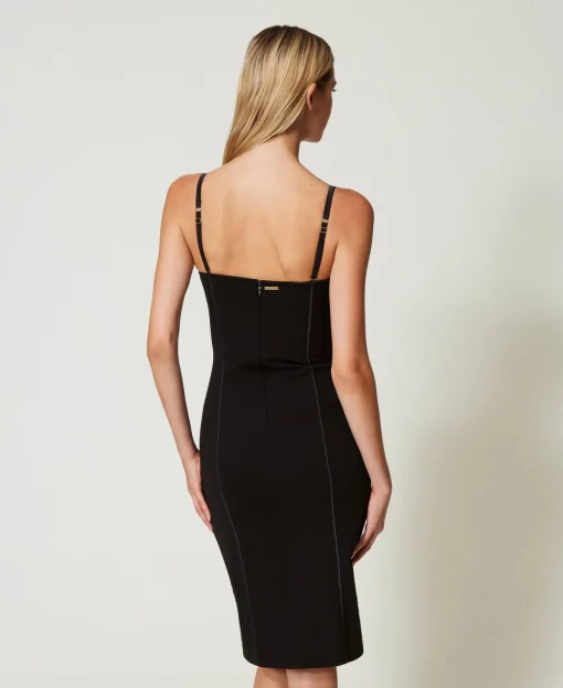Abito Longuette Bustier Con Ganci