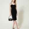 Abito Longuette In Maglia Con Spalline Bijoux