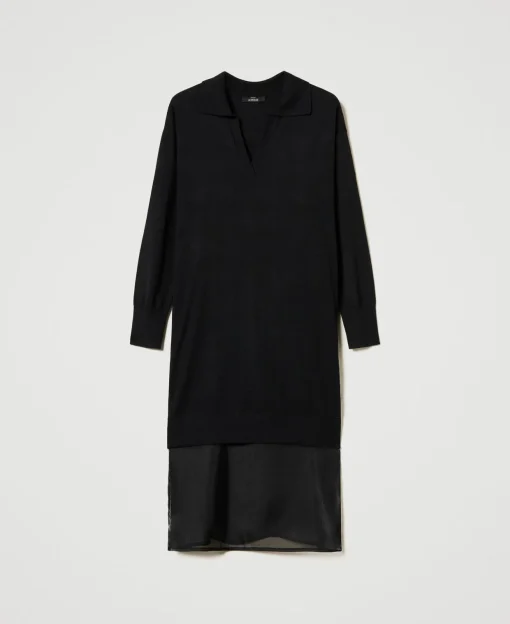 Abito Longuette In Maglia Con Sottoveste