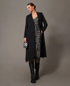 Abito Longuette In Tulle Con Ricamo A Mano