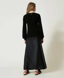 Abito Lungo Sottoveste Con Maglia