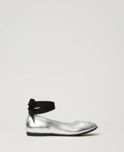 Ballerine In Pelle Con Nastri