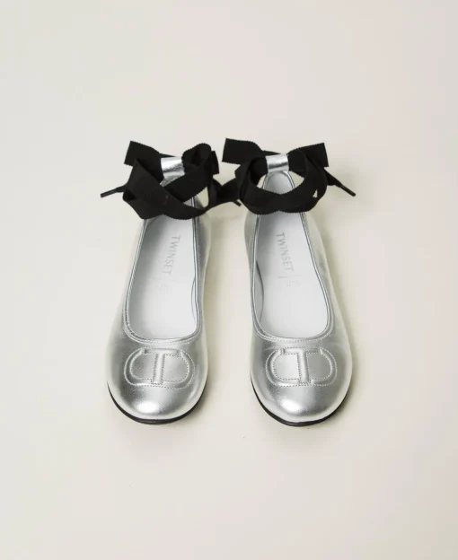 Ballerine In Pelle Con Nastri