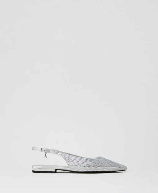 Ballerine Sling Back Con Strass
