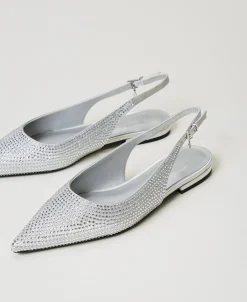Ballerine Sling Back Con Strass