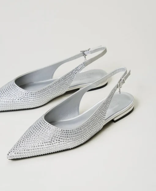 Ballerine Sling Back Con Strass