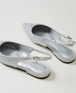 Ballerine Sling Back Con Strass