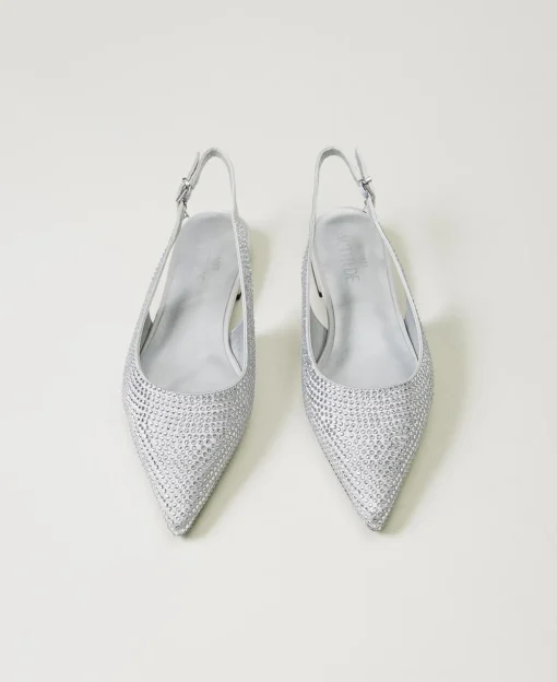Ballerine Sling Back Con Strass