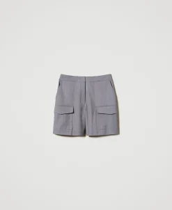Bermuda Gessati Con Tasche