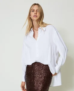 Blusa A Polo In Popeline