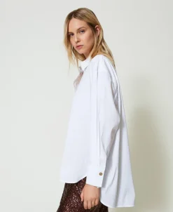 Blusa A Polo In Popeline