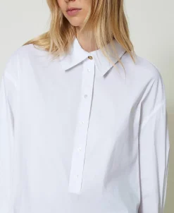 Blusa A Polo In Popeline
