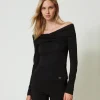 Blusa Con Scollo Arricciato