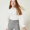 Blusa In Crêpe De Chine Con Jabot