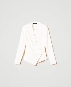 Blusa In Crêpe De Chine Riciclato