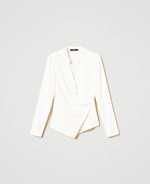 Blusa In Crêpe De Chine Riciclato
