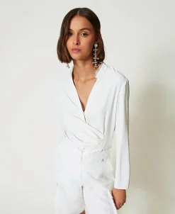 Blusa In Crêpe De Chine Riciclato