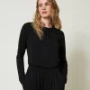 Blusa In Jersey Crêpe Con Drappeggio