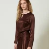 Blusa In Raso Con Oval T