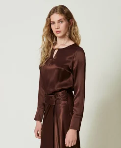 Blusa In Raso Con Oval T