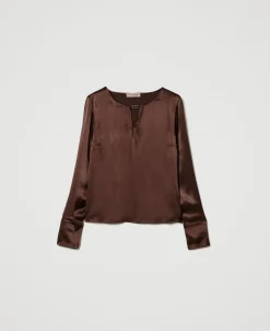 Blusa In Raso Con Oval T