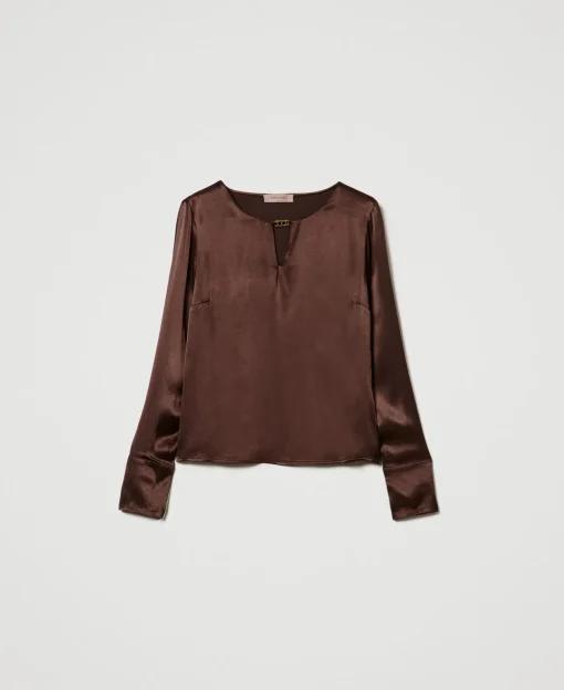 Blusa In Raso Con Oval T