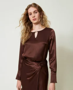 Blusa In Raso Con Oval T