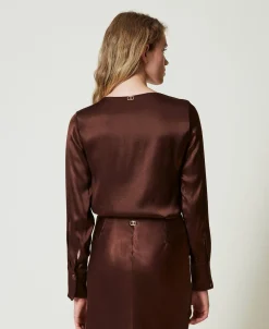 Blusa In Raso Con Oval T