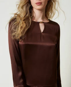 Blusa In Raso Con Oval T