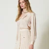 Blusa In Raso Con Volant