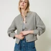 Bomber In Panno Double Con Paillettes
