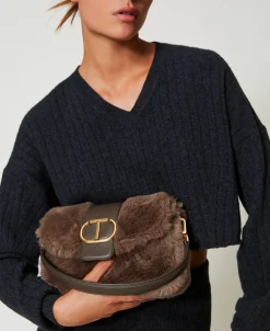 Borsa A Tracolla 'Amie' Media In Faux Fur